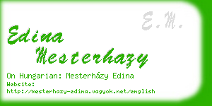edina mesterhazy business card